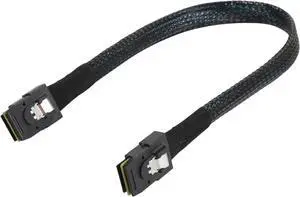Athena Power GPU Server 6G Data Cable for RM-3UG3164HE12 0.5M Mini SAS SFF8087 to SFF8087 Internal Cable (CABLE-MS8087INT20)