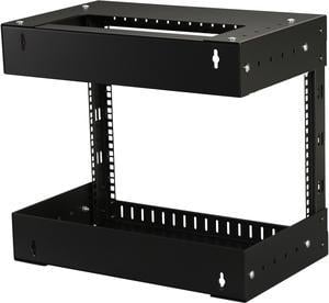 StarTech.com RK812WALLOA 8U Open Frame Wall Mount Equipment Rack - Adjustable Depth