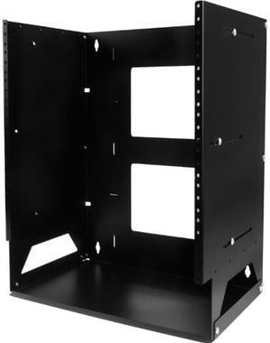 StarTech.com 8U Wall-Mount Server Rack with Built-in Shelf - Solid Steel - Adjustable Depth 12in to 18in