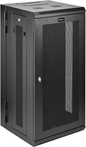 StarTechcom Wall Mount Server Rack Cabinet  18U Rack  20 Deep  Hinged Enclosure  Wall Mount Rack  Server Cabinet