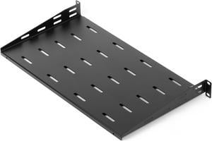 Rosewill 1U 19-Inch Universal Vented Rack Mount Cantilever Server Cabinet Shelf 10-Inches Deep Black, 2 Pack-RSA-1USHF001D