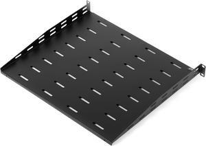 Rosewill 1U 19-Inch Universal Vented Rack Mount Cantilever Server Cabinet Shelf 16-Inches Deep Black, 2 Pack-RSA-1USHF003D