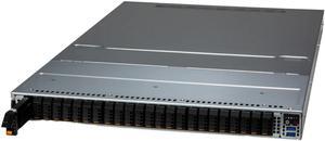 Supermicro Storage SuperServer SSG-121E-NES24R, 1U front-loading all-flash storage server with 24 E1.S NVMe drives and PCIe 5.0