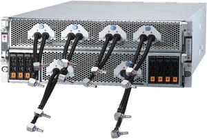 Supermicro GPU A+ Server AS -4125GS-TNMR2-LCC Server Barebones, DP AMD 4U Liquid-Cooled System with AMD Instinct™ MI300X 8-GPU. Complete System Only