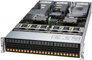 Supermicro Hyper A+ Server AS -2126HS-TN, Dual AMD EPYC™ 9005/9004 Series Processors, 2U Hyper with up to 24 hot-swap 2.5" NVMe/SAS/SATA bays and 4 PCIe 5.0 x16 slots + 1 PCIe 5.0 x16 AIOM slot