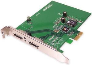 SIIG SC-SAE412-S3 PCI Express SATA II (3.0Gb/s) 2-port External Sata II (eSATA) PCI Express  X1 Card for External Drive Connections