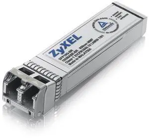 ZyXEL 10 Gigabit SFP+ Transceiver Module, Multi-Mode, Duplex LC, 850nm Wavelength, SFP10GSR ZyXEL 10 Gigabit SFP+ Transceiver Module, Multi-Mode, Duplex LC, 850nm Wavelength, SFP10GSR