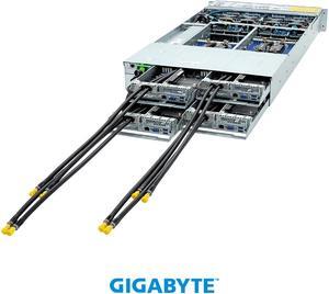 GIGABYTE H263-S63- LAW1 High Density Server - 5th/4th Gen Intel® Xeon® Scalable - 2U 4-Node DP 8-Bay Gen4 NVMe/SATA/SAS 3000W DLC