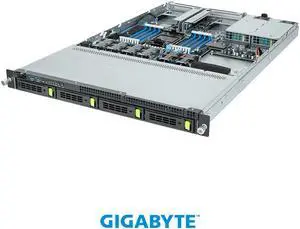 GIGABYTE R163-S30-AAB1 Rack Server - 5th/4th Gen Intel® Xeon® Scalable - 1U UP 4-Bay Gen4 NVMe/SATA/SAS