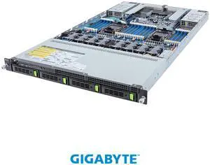 GIGABYTE R183-S95-AAV1 Rack Server - 5th/4th Gen Intel® Xeon® Scalable - 1U DP 4-Bay Gen5 NVMe/SATA/SAS-4 Titanium