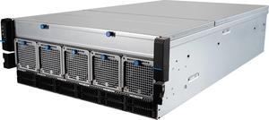 MSI G4101-01 4U GPU Server Barebone, Single AMD EPYC™ 9004 Series Processors up to 500W with CPU liquid cooler, 12 DIMM slots, 12 channel DDR5.