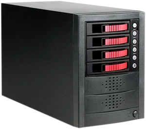 iStarUSA JAGE5BT4HDRD 4 x Hotswap 3.5" Drive Bays SAS/SATA 12Gb/s SFF-8644 Hotswap JBOD Enclosure - Red HDD Handle iStarUSA JAGE5BT4HDRD 4 x Hotswap 3.5" Drive Bays SAS/SATA 12Gb/s SFF-8644 Hotswap JBOD Enclosure - Red HDD Handle
