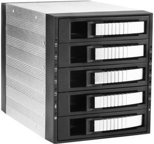 iStarUSA BPU-350-Silver 3x5.25" to 5x3.5" SATA2.0 Hot-Swap Backplane Raid Cage
