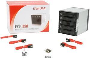 iStarUSA BPU-350SATA-BLACK 3x5.25" to 5x3.5" SAS/SATA 6.0 Gb/s Hot-Swap Cage - Black Tray