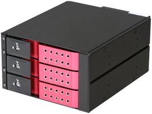 iStarUSA BPN-DE230SS-RED Trayless 2 x 5.25" to 3 x 3.5" SAS SATA 6 Gbps HDD Hot-swap Rack - OEM