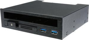 iStarUSA T-5K25TU-SA 5.25" to Slim ODD and 2.5" SATA 6Gb/s Trayless Hot-Swap Cage with USB 3.0