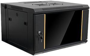 iStarUSA WMZ655-KBR1U 6U 550mm Depth Swing-out Wallmount Server Cabinet with 1U Keyboard Drawer