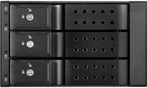 iStarUSA BPN-DE230HD-BLACK Trayless 2 x 5.25" to 3 x 3.5" 12Gb/s HDD Hot-swap Rack