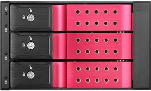 iStarUSA BPN-DE230HD-RED Trayless 2 x 5.25" to 3 x 3.5" 12Gb/s HDD Hot-swap Rack