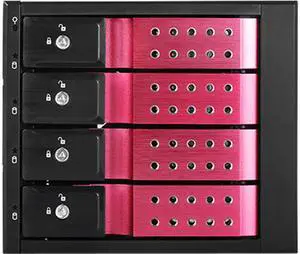 iStarUSA BPN-DE340HD-RED Trayless 3 x 5.25" to 4 x 3.5" 12Gb/s HDD Hot-swap Rack
