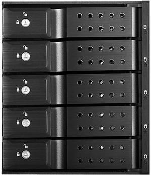 iStarUSA BPN-DE350HD-BLACK Trayless 3 x 5.25" to 5 x 3.5" 12Gb/s HDD Hot-swap Rack