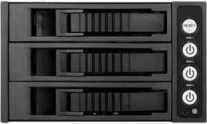 iStarUSA BPU-230HD-BLACK 2 x 5.25" to 3 x 3.5" 2.5" 12Gb/s HDD SSD Hot-swap Rack