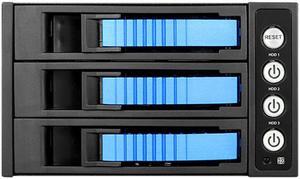 iStarUSA BPU-230HD-BLUE 2 x 5.25" to 3 x 3.5" 2.5" 12Gb/s HDD SSD Hot-swap Rack