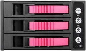 iStarUSA BPU-230HD-RED 2 x 5.25" to 3 x 3.5" 2.5" 12Gb/s HDD SSD Hot-swap Rack