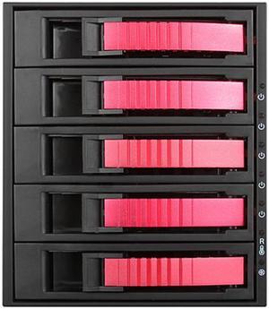 iStarUSA BPU-350HD-RED 3 x 5.25" to 5 x 3.5" 2.5" 12Gb/s HDD SSD Hot-swap Rack