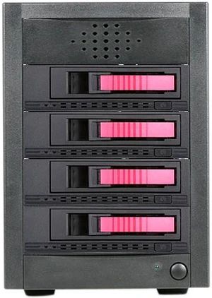 iStarUSA JAGE5BT4HDRD-M1 4 x Hotswap 3.5" Drive Bays SAS/SATA 12Gb/s SFF-8644 Hotswap JBOD Enclosure - Red HDD Handle iStarUSA JAGE5BT4HDRD-M1 4 x Hotswap 3.5" Drive Bays SAS/SATA 12Gb/s SFF-8644 Hotswap JBOD Enclosure - Red HDD Handle