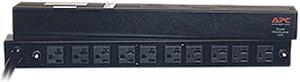 APC Rack Mount PDU, Basic 100V-120V/30A, (10) Outlets, 1U Horizontal Rackmount (AP9560)