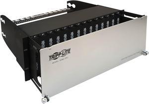 Tripp Lite Enclosure for 28 High-Density Fiber Cassettes, 4U Rack Mount Patch Panel, 10 Gb, 40 Gb and 100/120 Gb Equipment, Up to 336 Duplex LC Ports (N482-04U)
