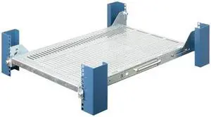 RackSolutions 1U 115 Tool-less Sliding Equipment Shelf 27in Depth - Galvanized, 95lb Capacity, Tool-less Installation, Optional Cable Management Arm
