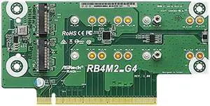 Asrock Rack Server Riser Card/Accessories RB4M2_G4 PCIe4.0 4xM.2 M-key
