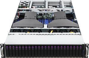 ASRock Rack 2U24E-EGS2 2U Rackmount Storage Server Barebone Intel Dual Socket 4th Gen Intel® Xeon® Scalable Processors (LGA 4677) C741 2 FHHL PCIe 5.0 x16 24 Hot-swap 2.5" NVMe bays 2 OCP3.0