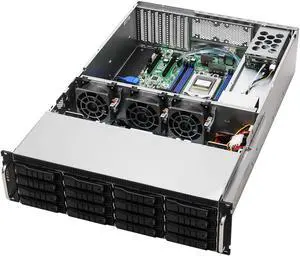 ASRock Rack Server Barebone 3U16L2S-SIENA 3U Single Socket SP6 (LGA 4844), supports AMD EPYC 8004 series processors 16 Hot-swap 3.5" SATA drive