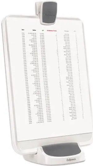 Fellowes I-Spire Series Plastic Document Stand with Clip White/Gray (9311501) 9311503