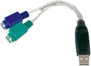 AddOn USB 2.0 (A) Male to PS/2 Female Gray Adapter - 100% compatible and guaranteed to work