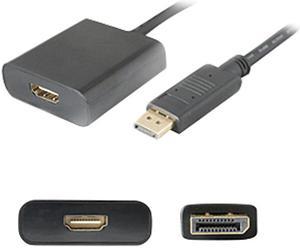 AddOn DISPLAYPORT2HDMI AddOn 20.00cm (8.00in) DisplayPort Male to HDMI Female Black Adapter Cable - 100% compatible with select devices.