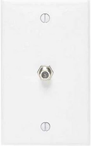 Leviton 80781-i F-connector Wall Plate (ivory) Leviton 80781-i F-connector Wall Plate (ivory)