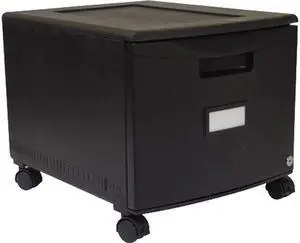 Storex Single-Drawer Mobile Filing Cabinet 14-3/4w x 18-1/4d x 12-3/4h Black