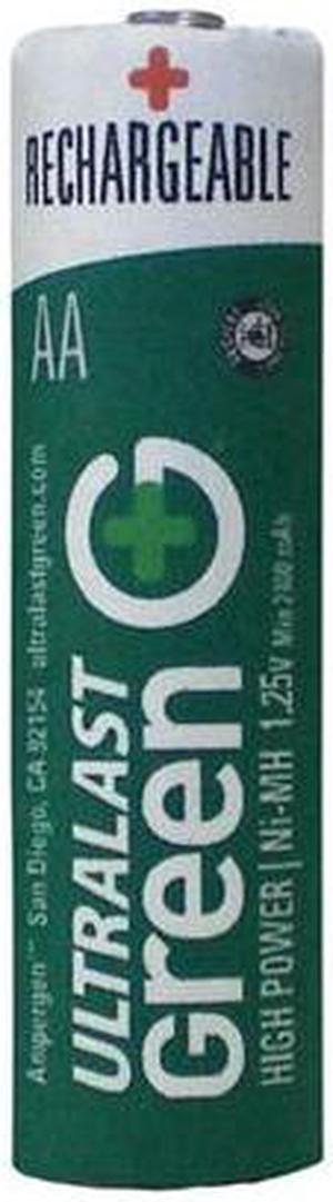 ULTRALAST ULGHP2AA 2-pack 2400mAh AA Ni-MH Rechargeable Batteries