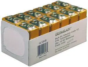 ULTRALAST UL129VB 12-pack 9V Alkaline Batteries