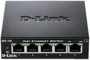 D-Link DES-105 5 Port 10/100 Unmanaged Metal Desktop Switch
