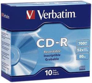 Verbatim 700MB 52X CD-R 10 Packs Disc Model 94935