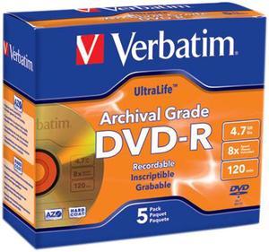 Verbatim 4.7GB 8X DVD-R 5 Packs Disc Model 96320