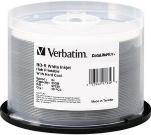 Verbatim 25GB 6X BD-R Inkjet Printable 50 Packs Disc Model 97339