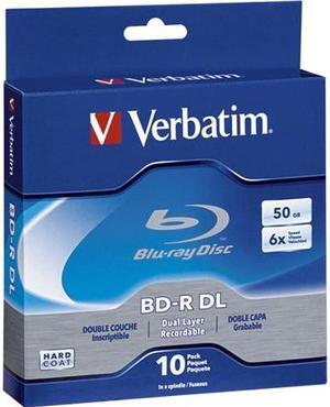 Verbatim 50GB 6X BD-R DL 10 Packs Disc Model 97335