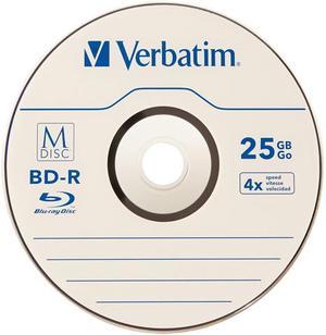 Verbatim M-DISC BD-R 25GB 4X with Branded Surface - 25pk Spindle  Model 98909