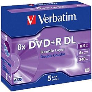 Verbatim 8.5GB 8X DVD+R DL 5 Packs Disc Model 43541